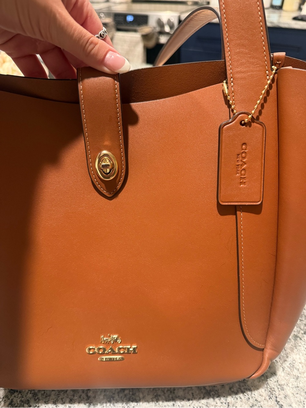 Coach Hadley Turnlock Tote - Picture 5 of 6